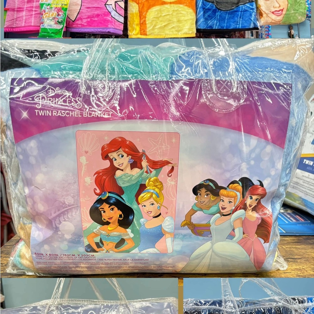 Disney Princess Colorful Raschel Blanket
